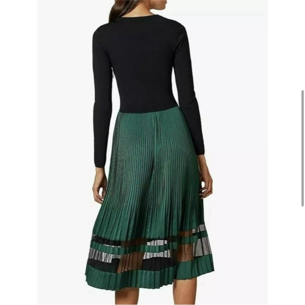 Ted Baker Black and Hunter Green Dress-perfect condition